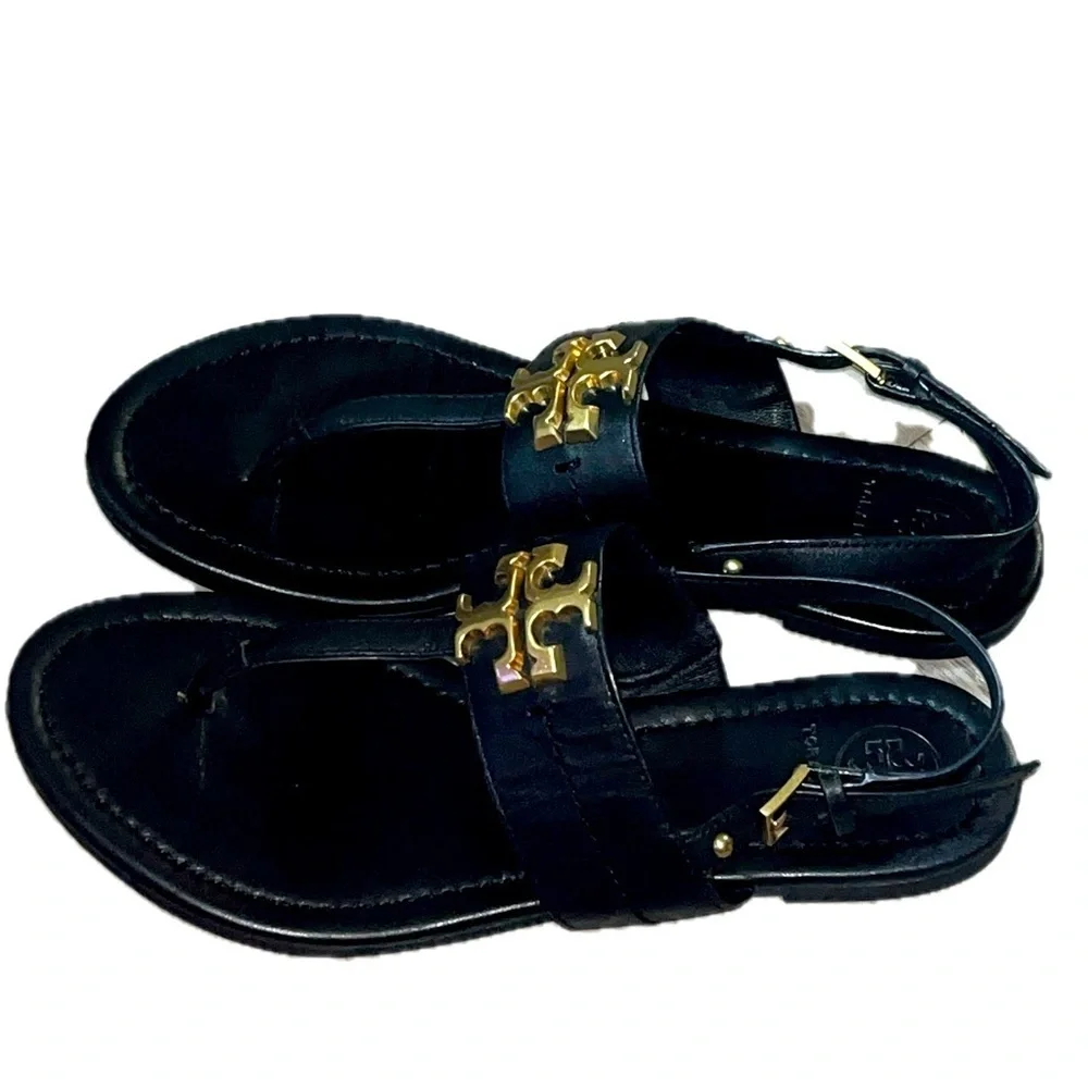 Tory Burch 60220 Everly Sandal Perfect Black Size 6.5